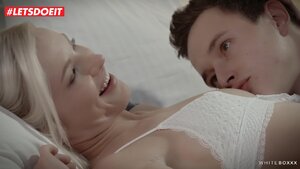 Romantic hungarian tiny teen pussy licked in the bed