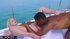 Hot brunette teen sucks dick outdoor