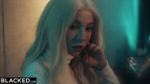 Shaved blonde teen screwed with big black cock