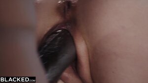 Shaved teen sucks dick