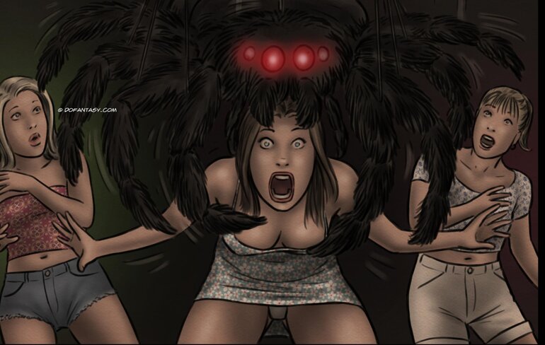 A haunted house visit traps three girls - BDSM Art Collection - Pic 2