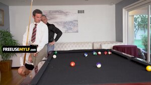 Busty brunette beautiful mom gets fucked in doggystyle