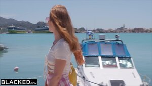 Small tits redhead teen eating pussy