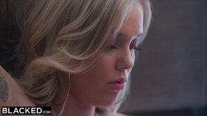 Blonde doll banged with big black dick