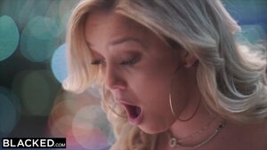 Blonde doll deep throated with big black dick