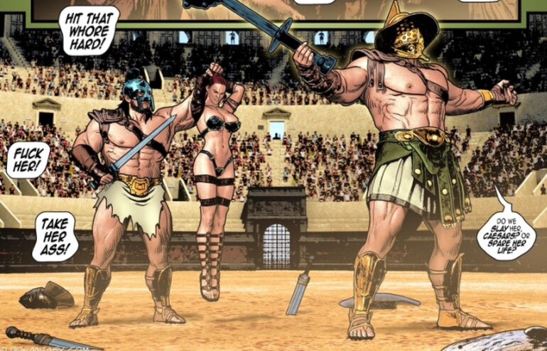 Spartana fights as a gladiator in - BDSM Art Collection - Pic 4