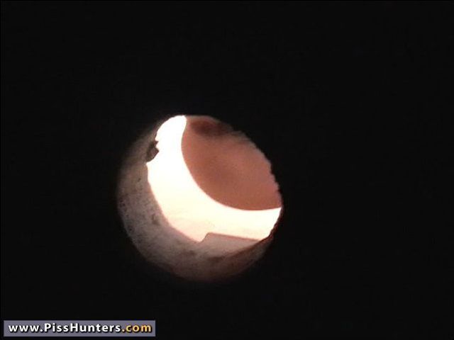 Peeing outside. Young chick peeing in a ces - XXX Dessert - Picture 1