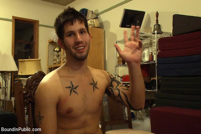 Gay sex. Hot boy next door gets tied up and - XXX Dessert - Picture 15