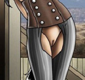 Bdsm art xxx pics of two slave chicks being anal abused.