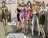 Toon slave beauties in sexy outfit being undressed by cruel guys.