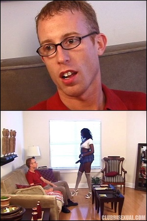 Bisexual porn. Nerd Gets  a Foot Long Di - Picture 2