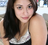 Hairy nude. Watch as Chloe strips and has fun alone on the couch corner.