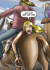 Trained as a horse drawn slave hottie can't stand humiliation.