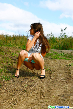 Peeing girl. Model caught urinating alfr - Picture 7
