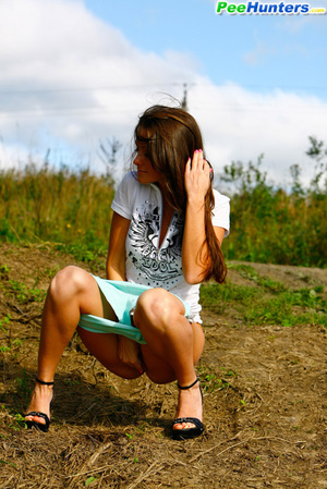 Peeing girl. Model caught urinating alfr - Picture 12