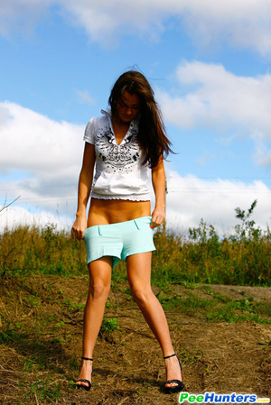 Peeing girl. Model caught urinating alfr - Picture 13