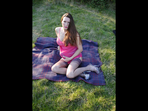 Strap sex. Jane outdoors in pink neglige - XXX Dessert - Picture 2