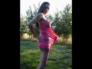 Strap sex. Jane outdoors in pink neglige - XXX Dessert - Picture 12