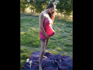 Strap sex. Jane outdoors in pink neglige - XXX Dessert - Picture 14