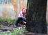 Female pee. Hot girl with red hair filmed on the sly having a pee.