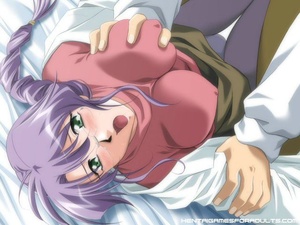 Anime porn sex. While she gets banged he - Picture 10