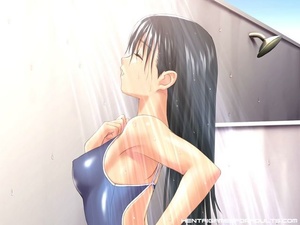 Curvy Cartoon Xxx - Anime hentai. Curvy cartoon girl taking a hot shower. - XXX Dessert